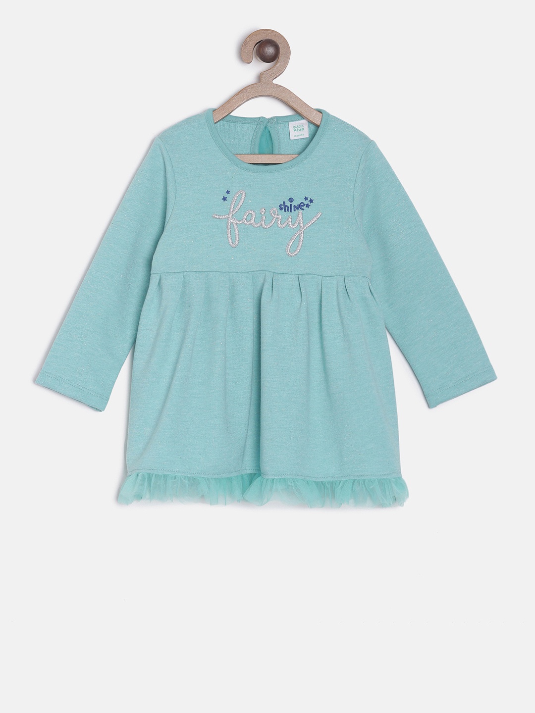 

MINI KLUB Girls Green Solid Top