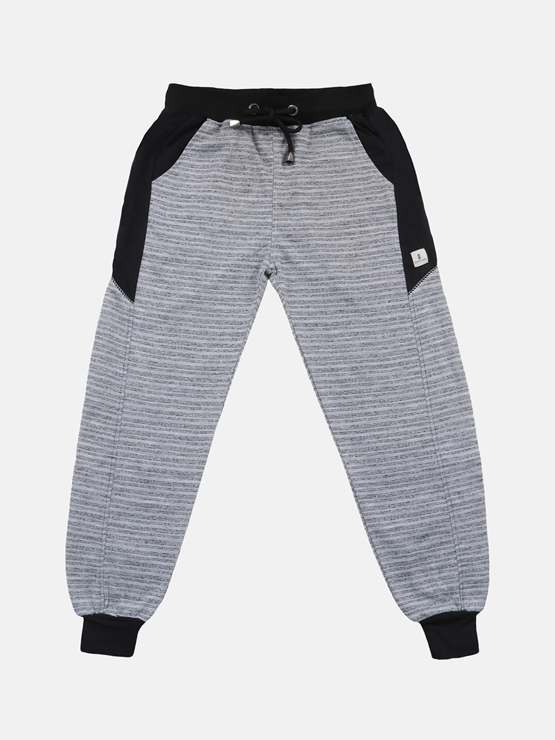 

Lil Tomatoes Boys Grey Melange Striped Joggers