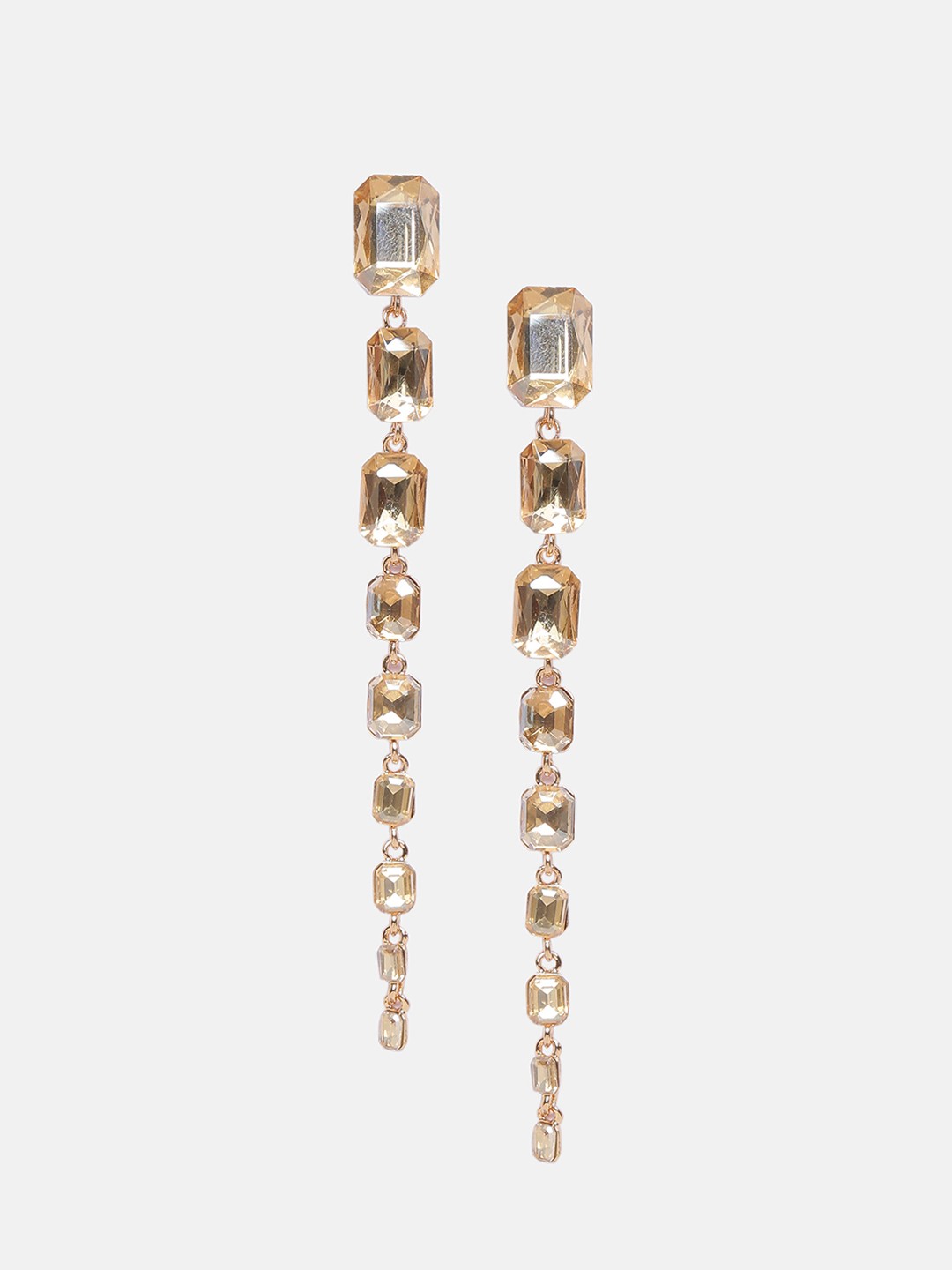 

Mali Fionna Gold-Toned Geometric Drop Earrings