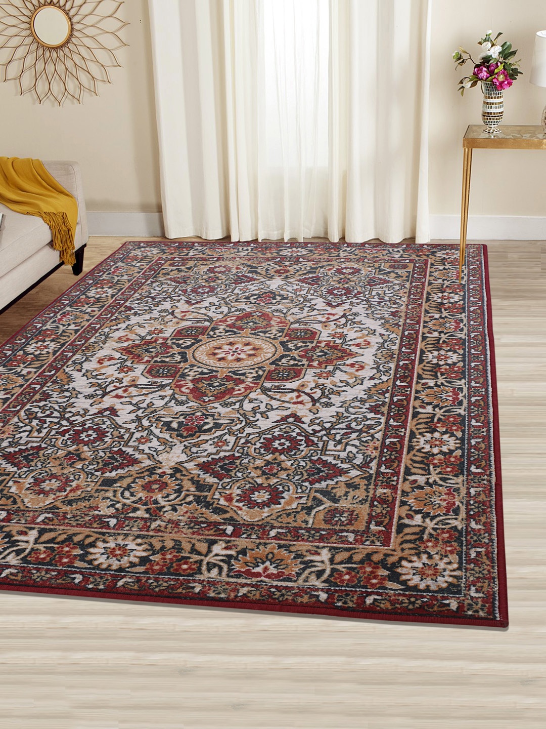 

RUGSMITH Multicoloured Printed Anti-Skid Carpet, Multi