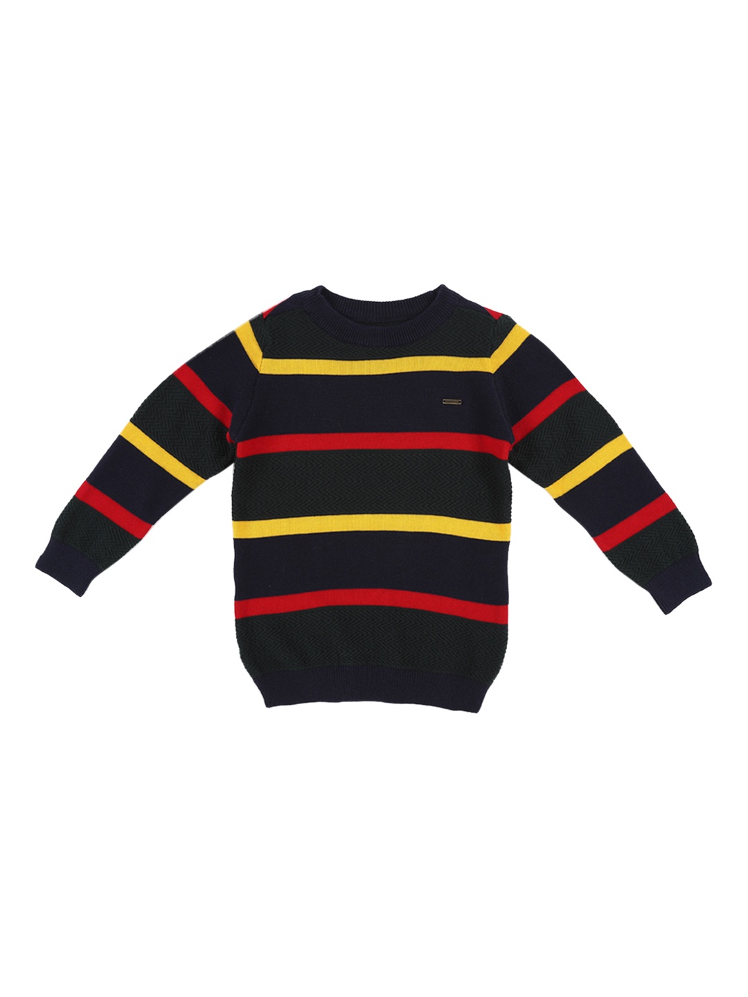 

Allen Solly Junior Boys Black & Yellow Striped Sweater