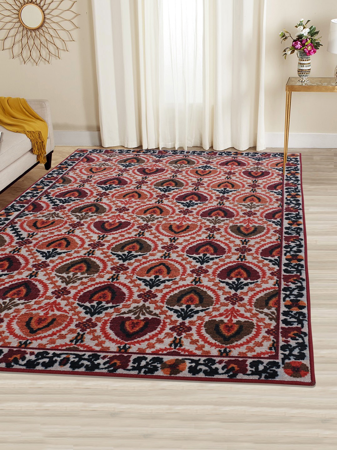 

RUGSMITH Multicoloured Printed Anti-Skid Carpet, Multi