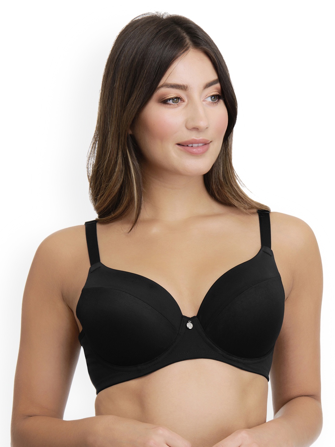 

Ultimo Solid Padded Wired Smooth Definition T-shirt Bra - E0001, Black