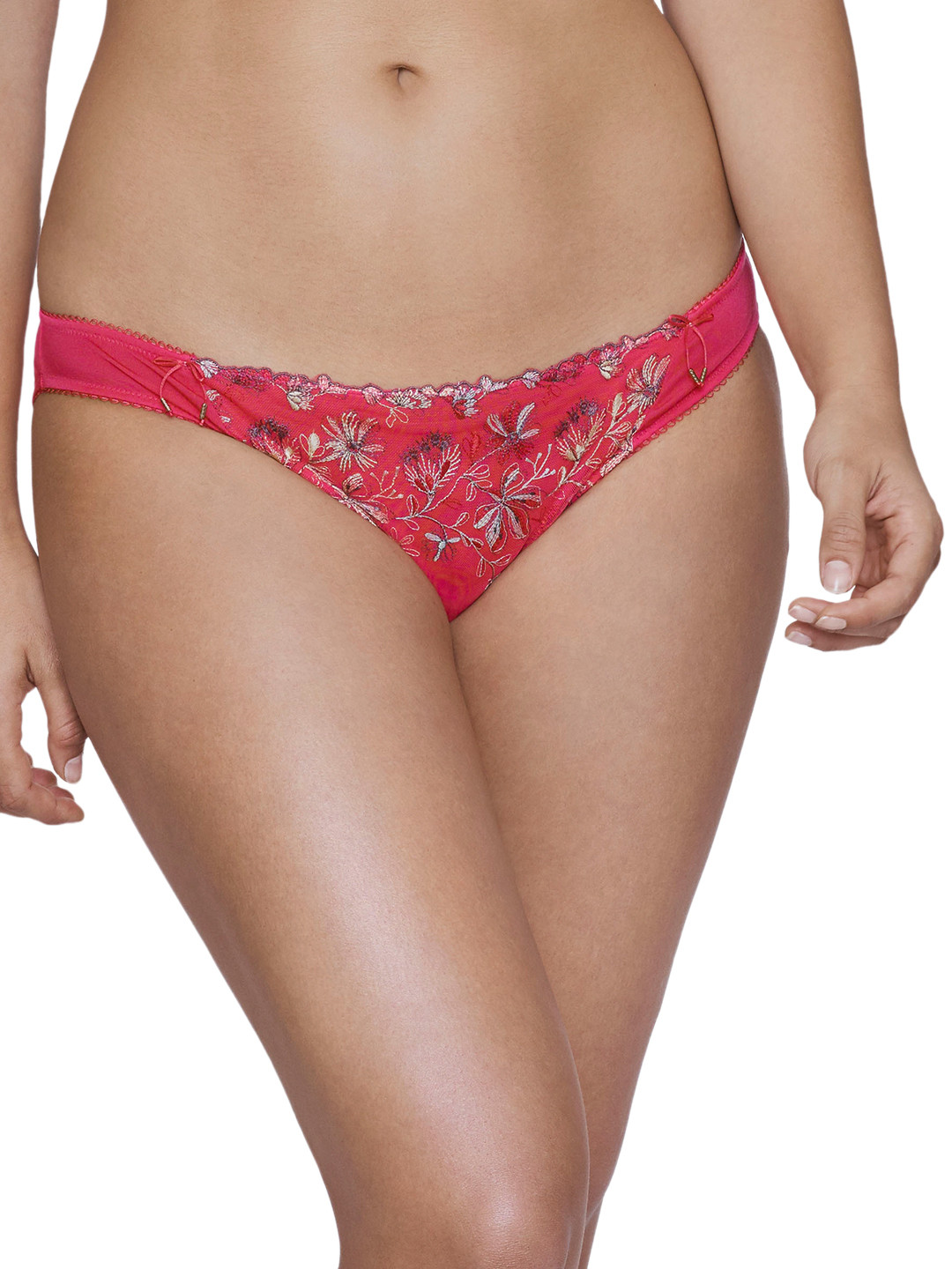 

Ultimo Plus Size Women Pink White Self-Design Low-Waist Bikini Briefs Y0005