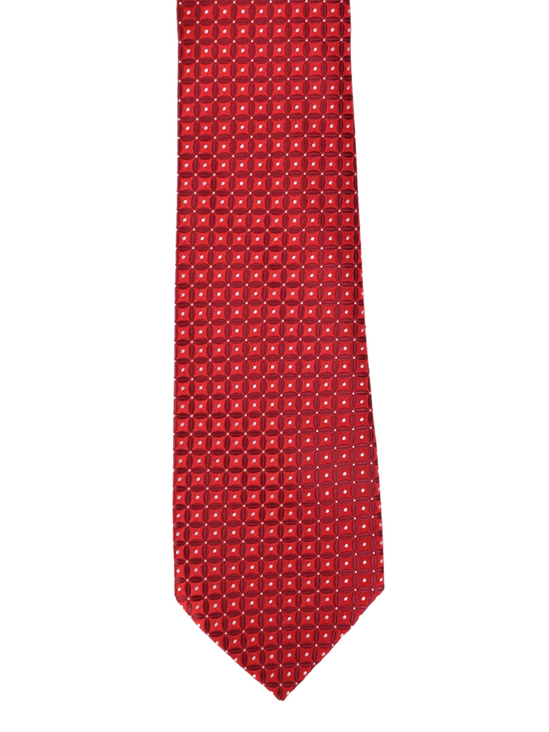 

Calvadoss Men Red Woven Design Broad Tie