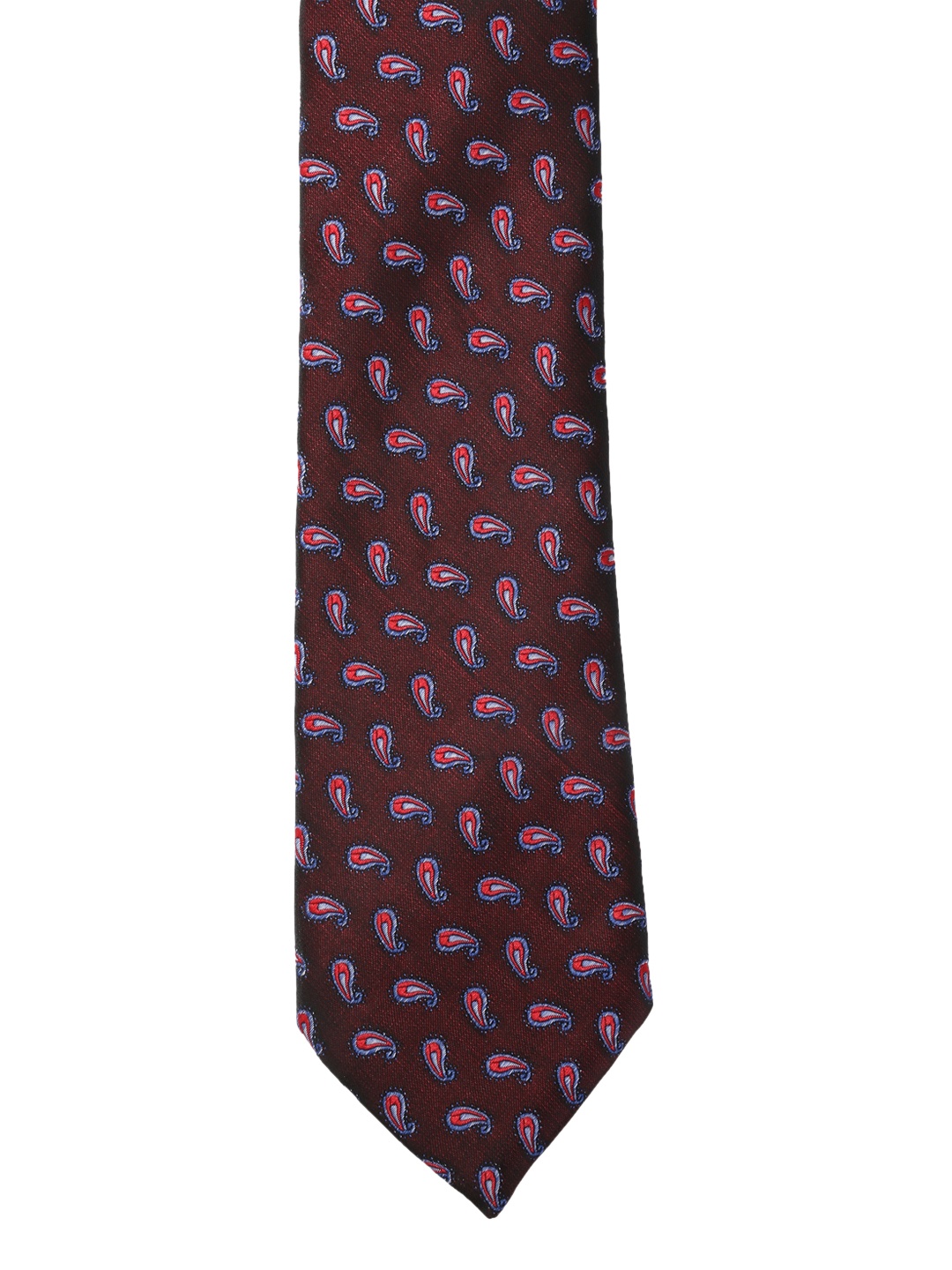 

Calvadoss Men Maroon & Red Woven Design Broad Tie