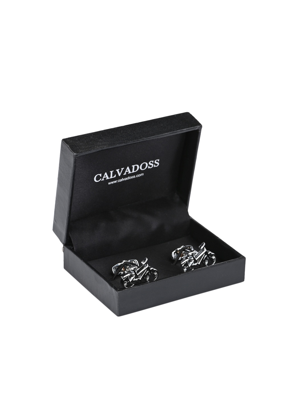 

Calvadoss Silver-Plated Quirky Bicycle-Shaped Cufflinks