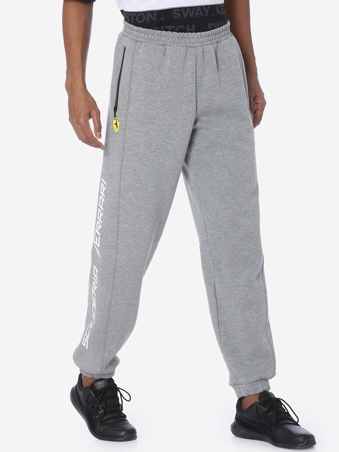 

PUMA Motorsport Men Grey Melange Solid SF Sweat Pants cc Medium Gray Heather