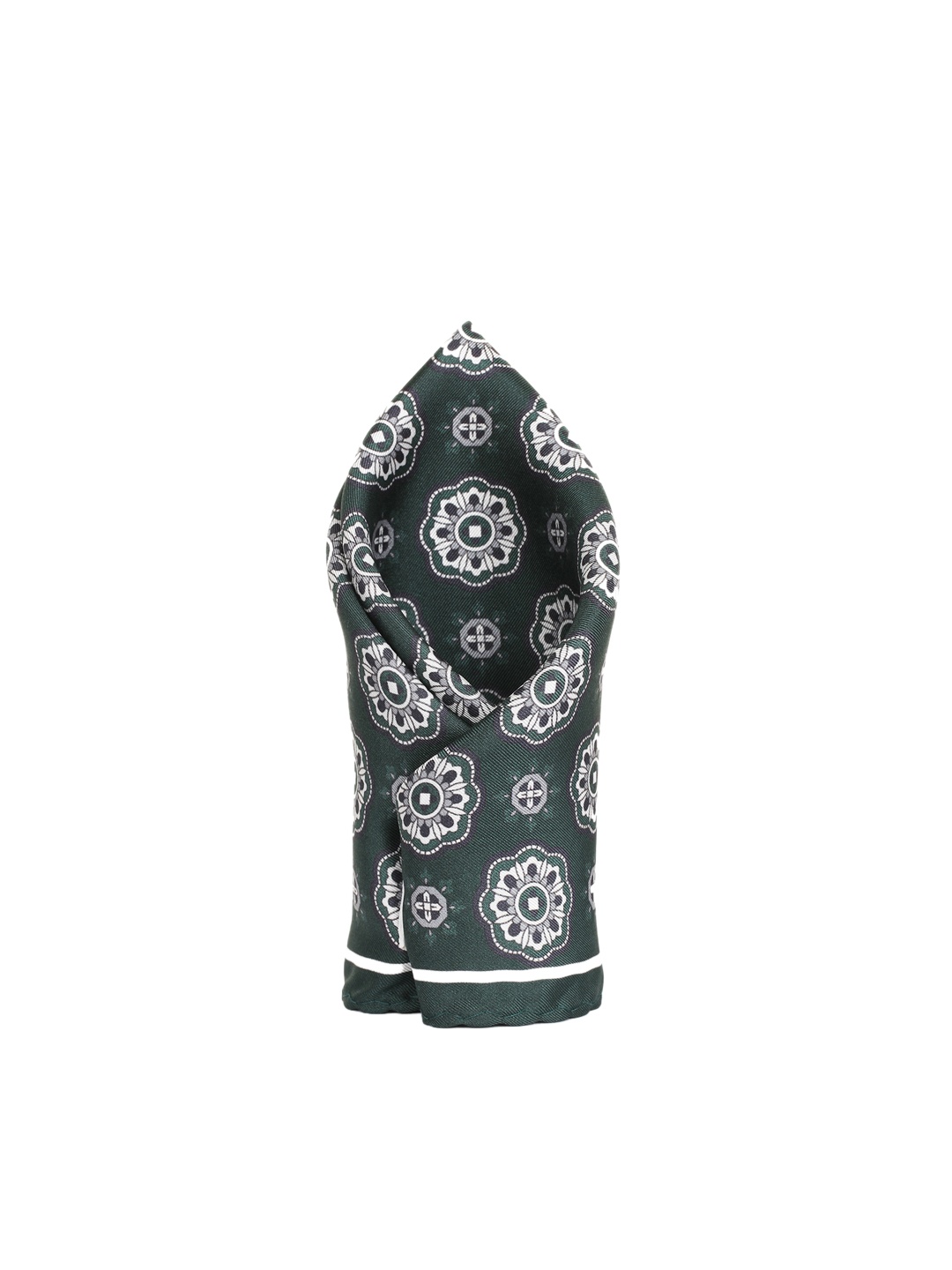 

Alvaro Castagnino Green & White Colored Silk Pocket Square For Men
