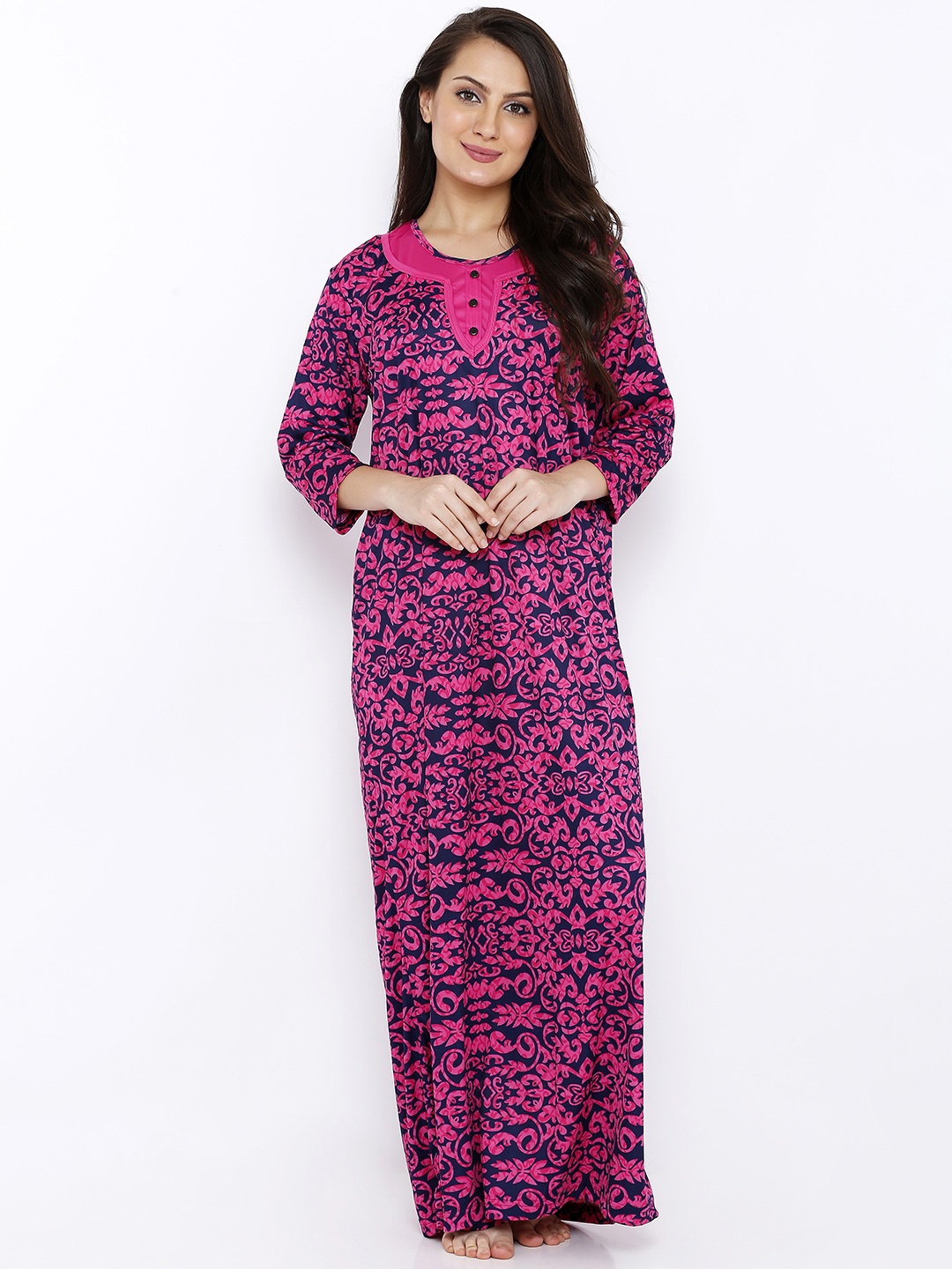 

Pretty Awesome Pink Printed Nightdress