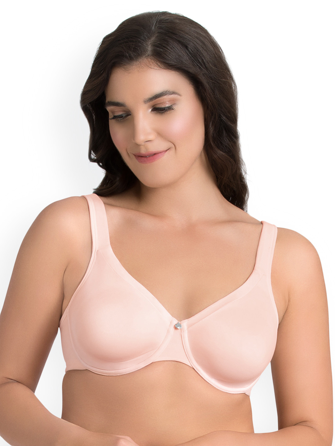 

Ultimo Solid Non Padded Wired Contour Super Support Bra E0002, Pink