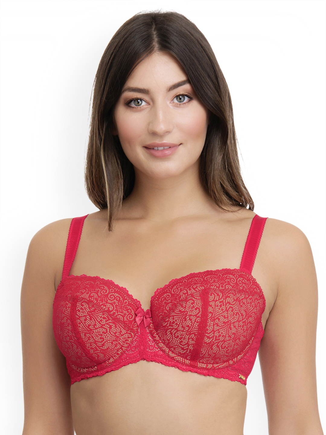 

Ultimo Padded Wired Heritage Lace Bra - F0001, Pink