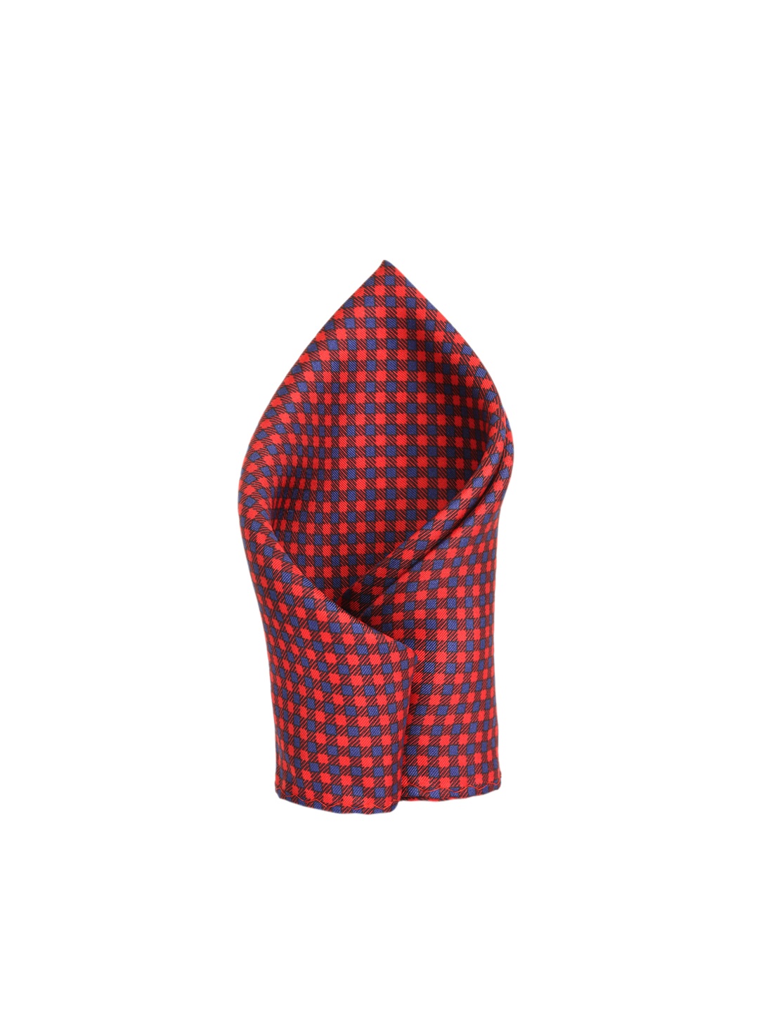

Alvaro Castagnino Red & Blue Checked Silk Pocket Square