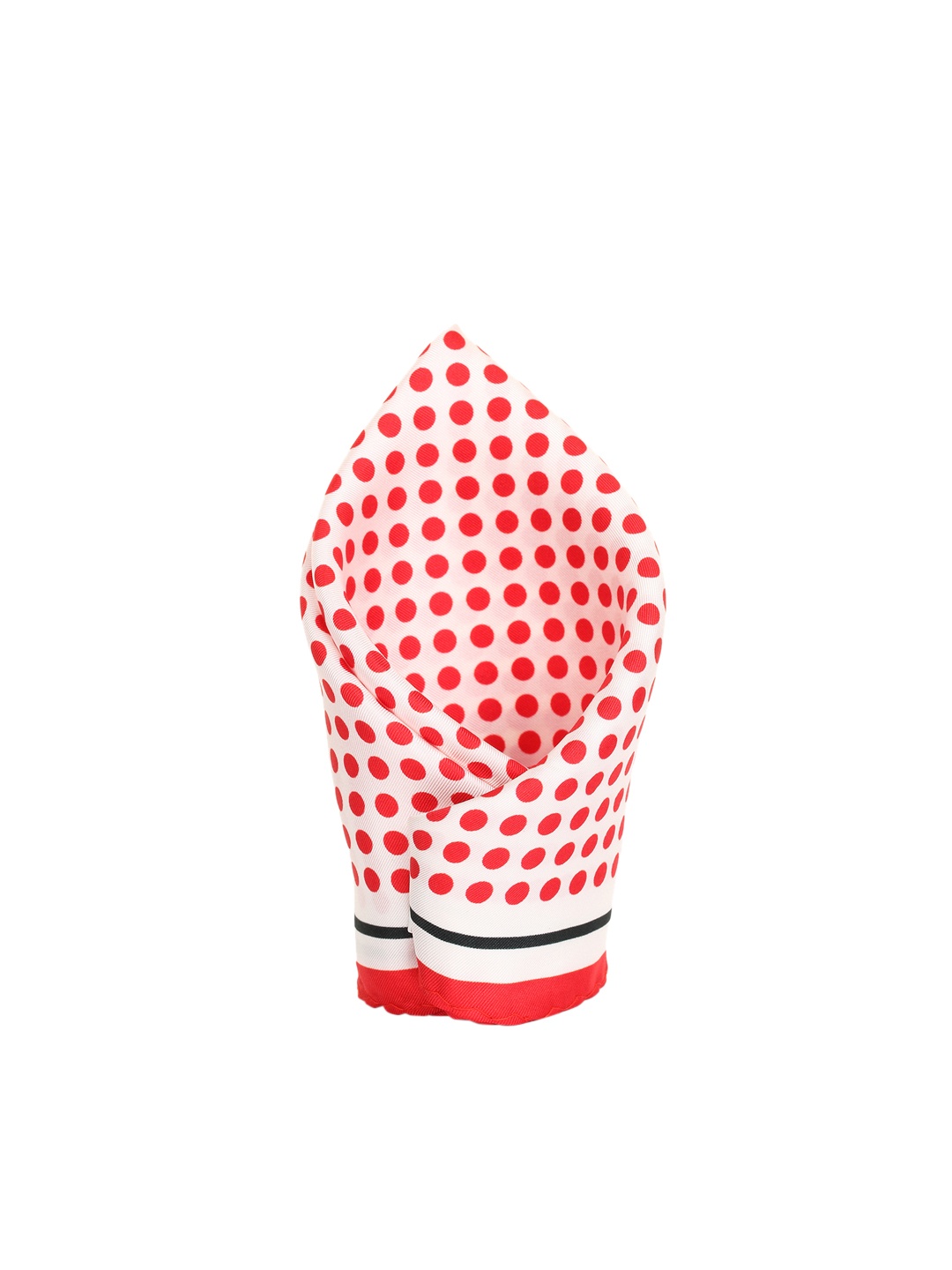 

Alvaro Castagnino White & Red Printed Silk Pocket Square