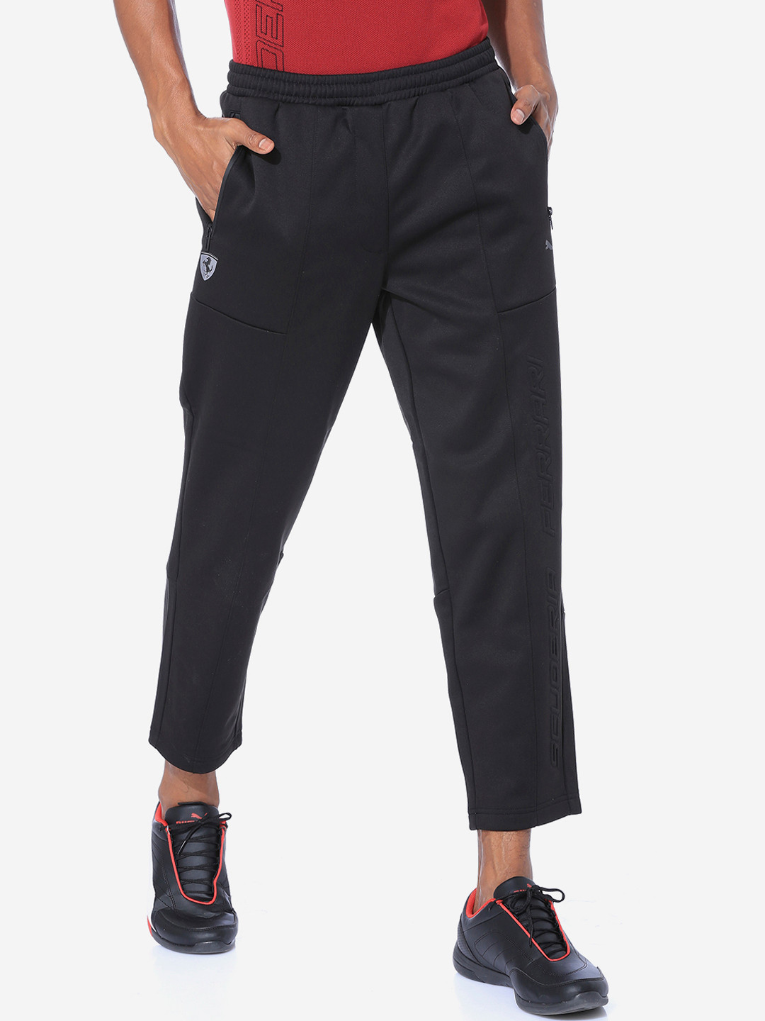 

PUMA Motorsport Men Black Solid Ferrari MSP Track Pants