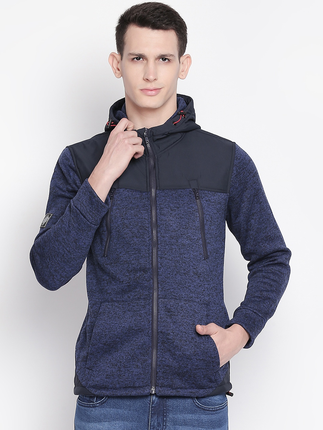 

Urban Ranger by pantaloons Men Blue Colourblocked Tailored Jacket