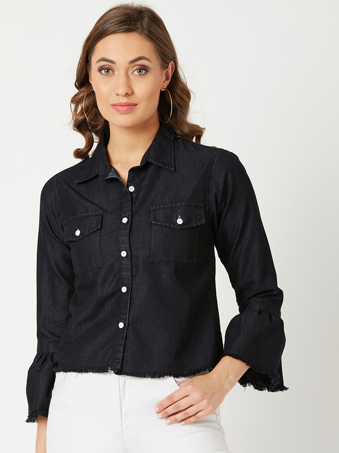 Miss Chase Women Black Solid Jacket