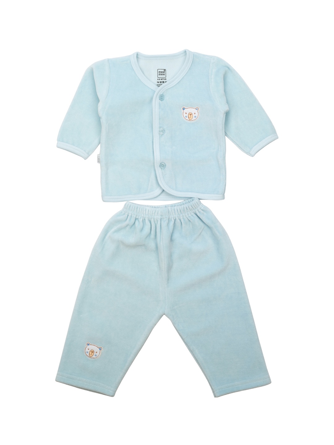 

MeeMee Infants Blue Solid Top with Lounge Pants