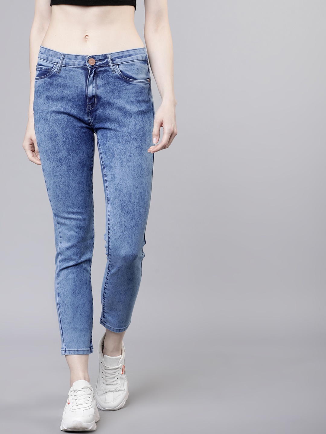 

Tokyo Talkies Women Blue Super Skinny Fit Mid-Rise Clean Look Stretchable Jeans