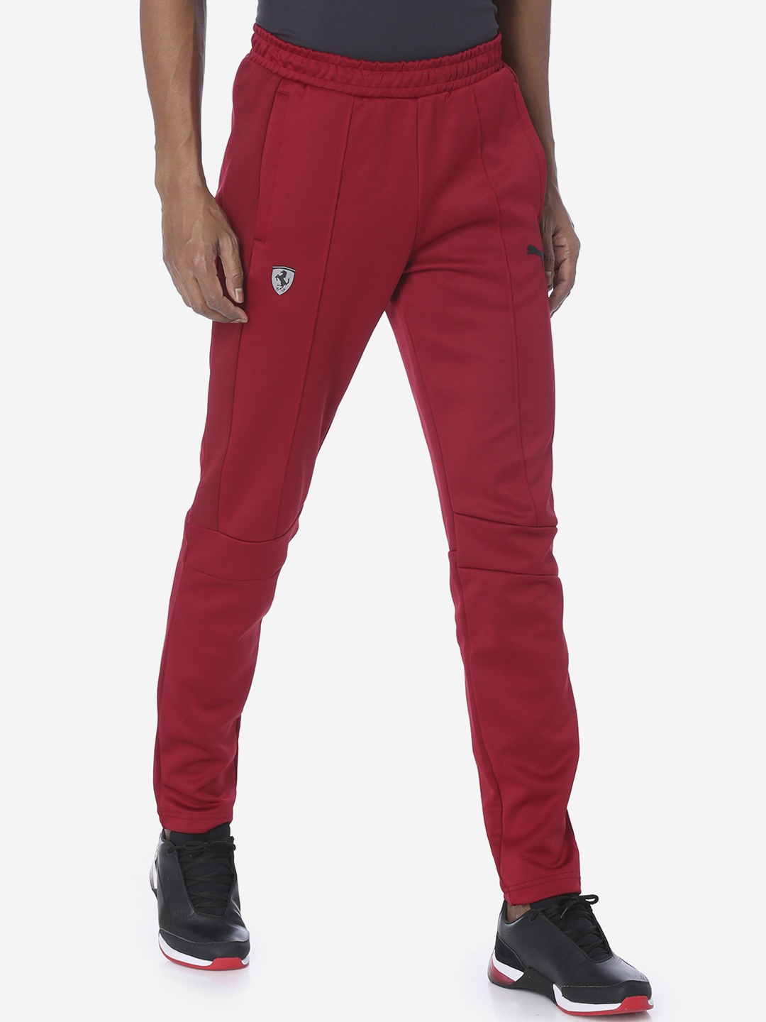 

PUMA Motorsport Men Red Solid Ferrari T7 Motorsports Track Pants