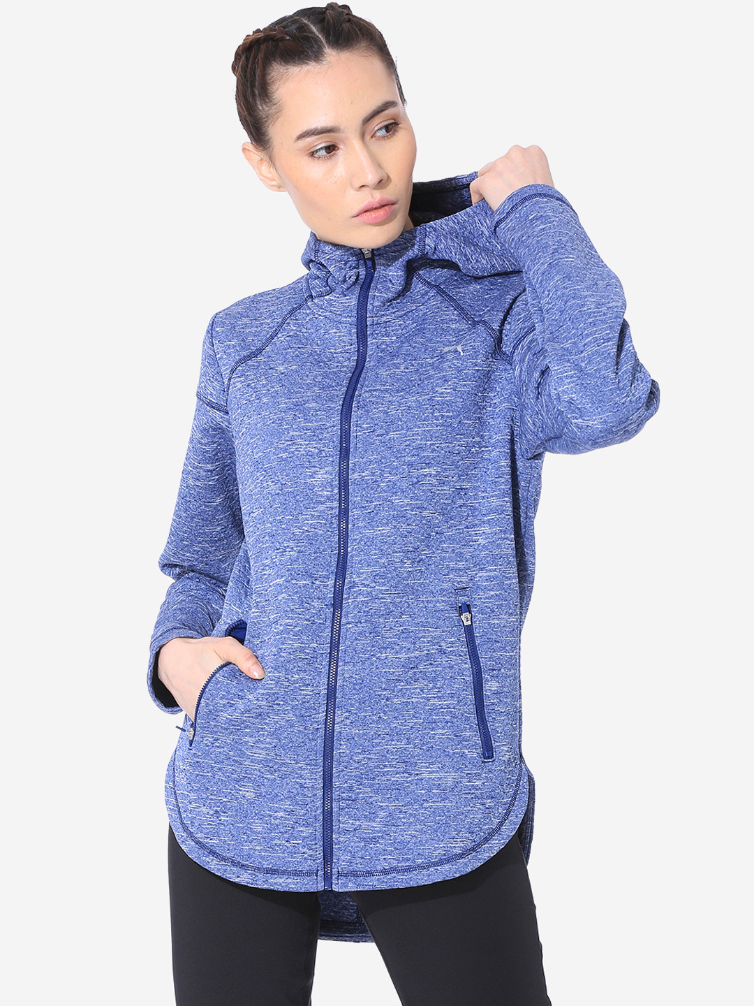 

Puma Women Blue Solid Nocturnal Winter Jacket Depths Heat