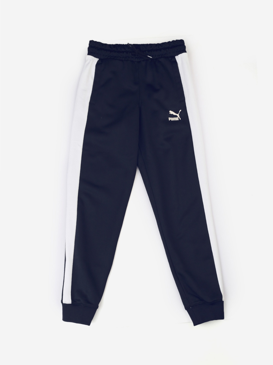 

Puma Boys Blue Solid Straight-Fit Joggers