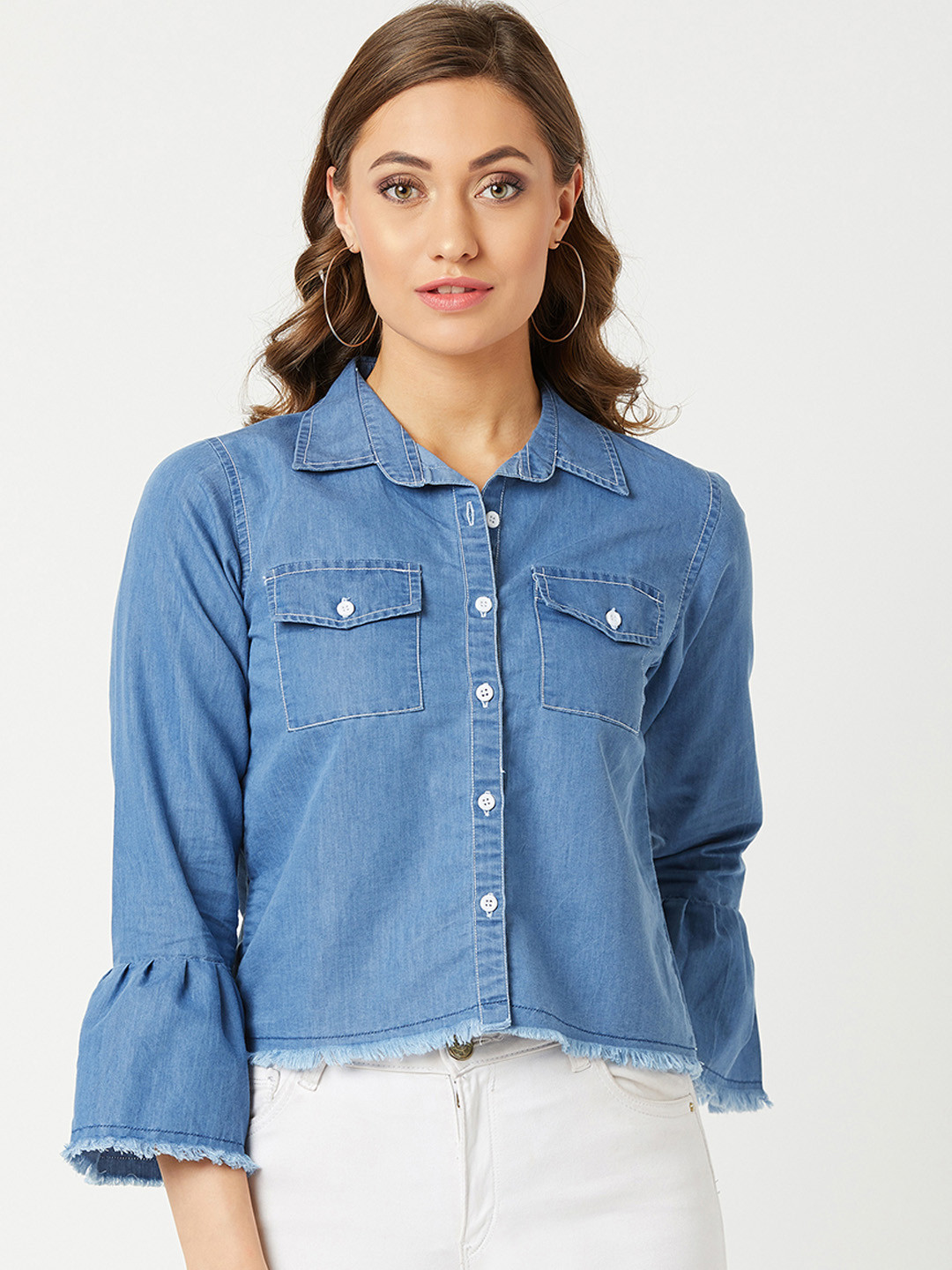 

Miss Chase Women Blue Solid Jacket