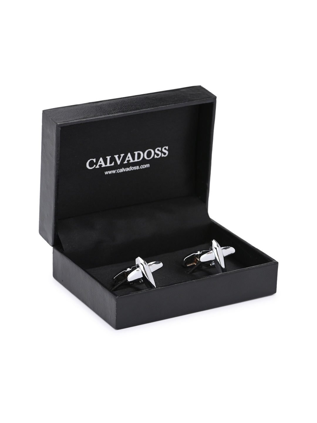

Calvadoss Silver-Plated Quirky Airplane-Shaped Cufflinks