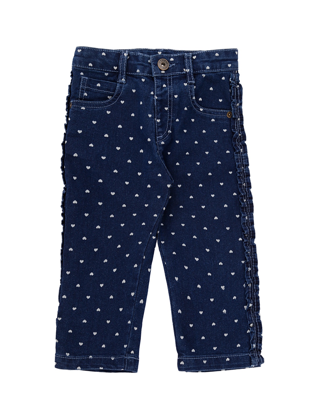 

Pantaloons Baby Girls Blue Regular Fit Mid-Rise Clean Look Jeans