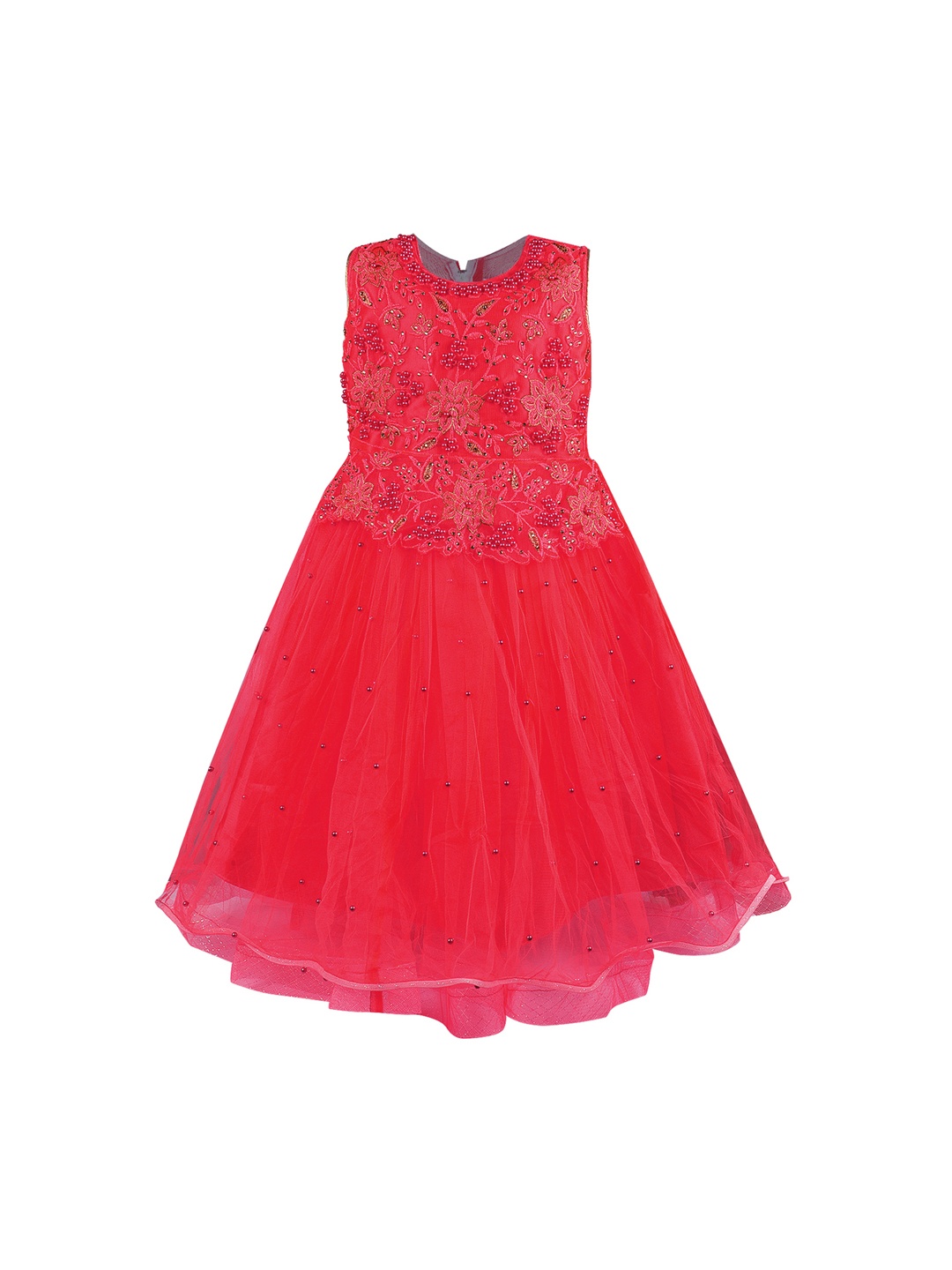 

Wish Karo Girls Pink Embellished Maxi Dress