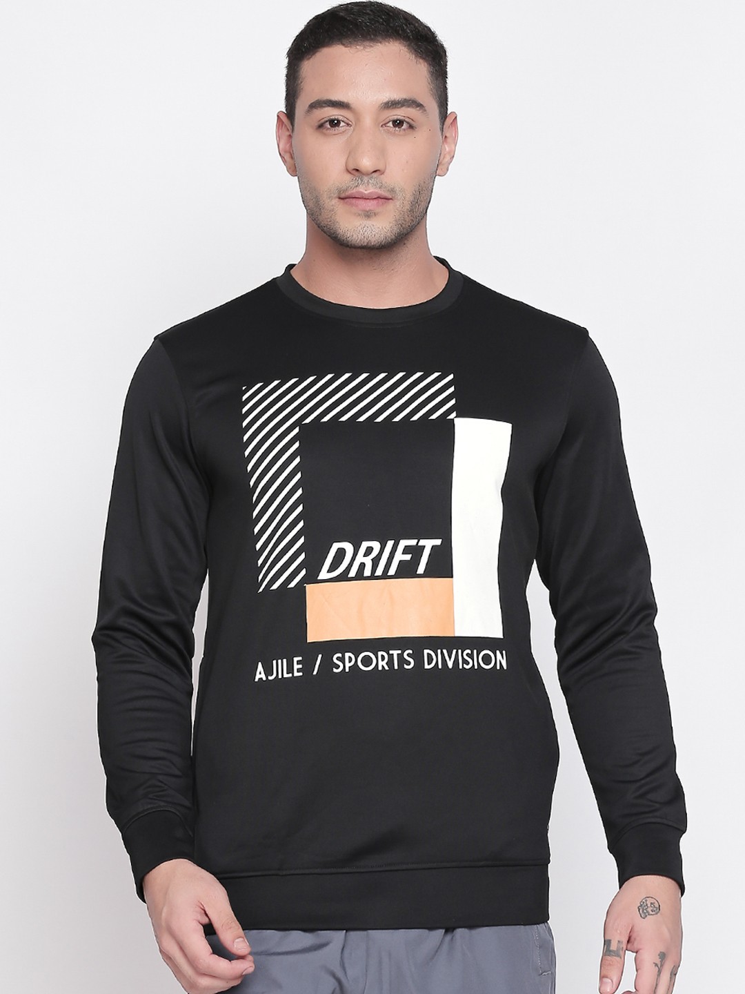 

Ajile by Pantaloons Men Black Printed Sweatshirt