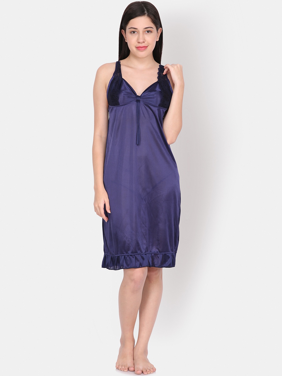 Ms.Lingies Blue Solid Baby Doll MS089I