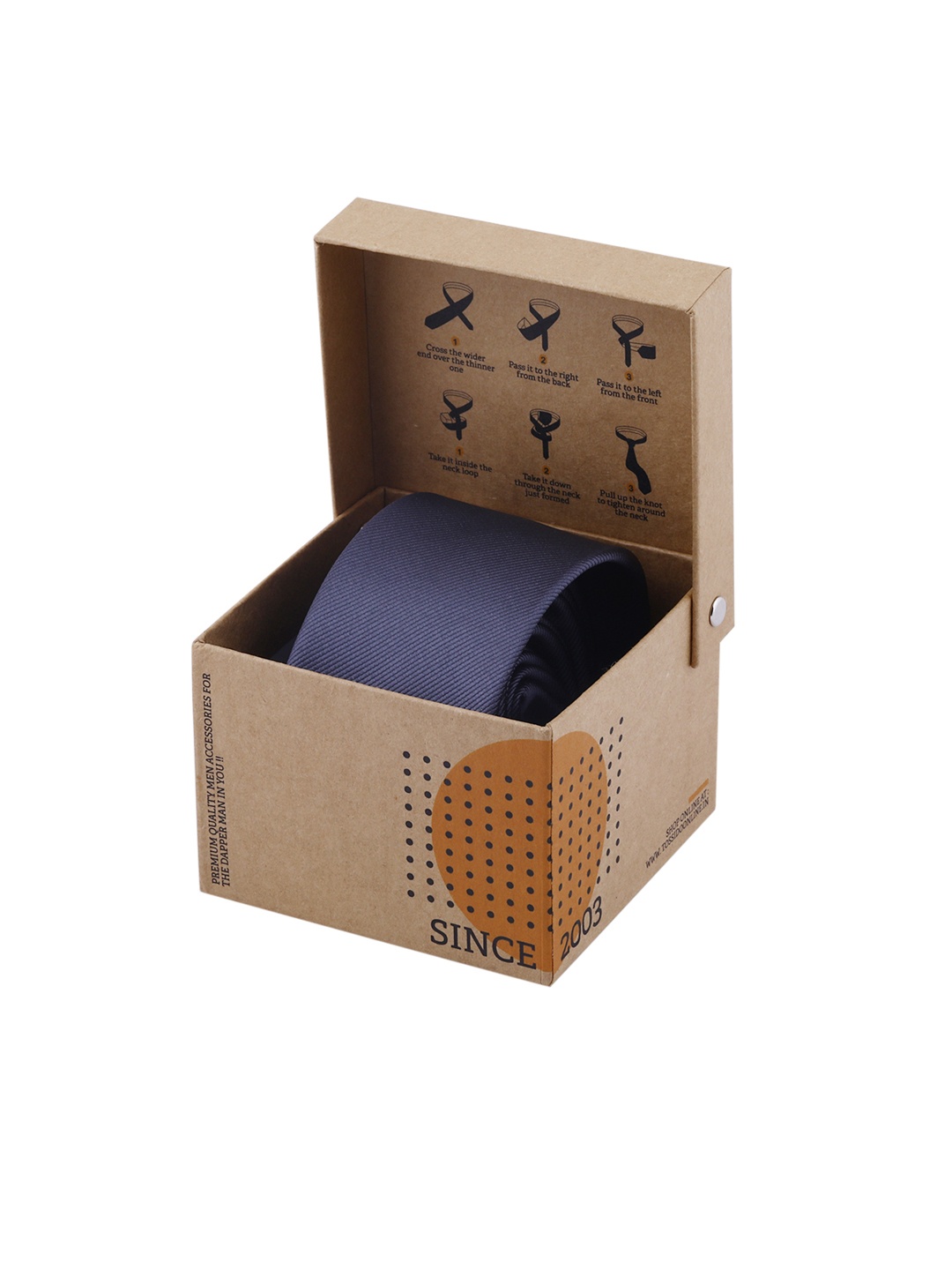 Tossido Charcoal Solid Skinny Tie