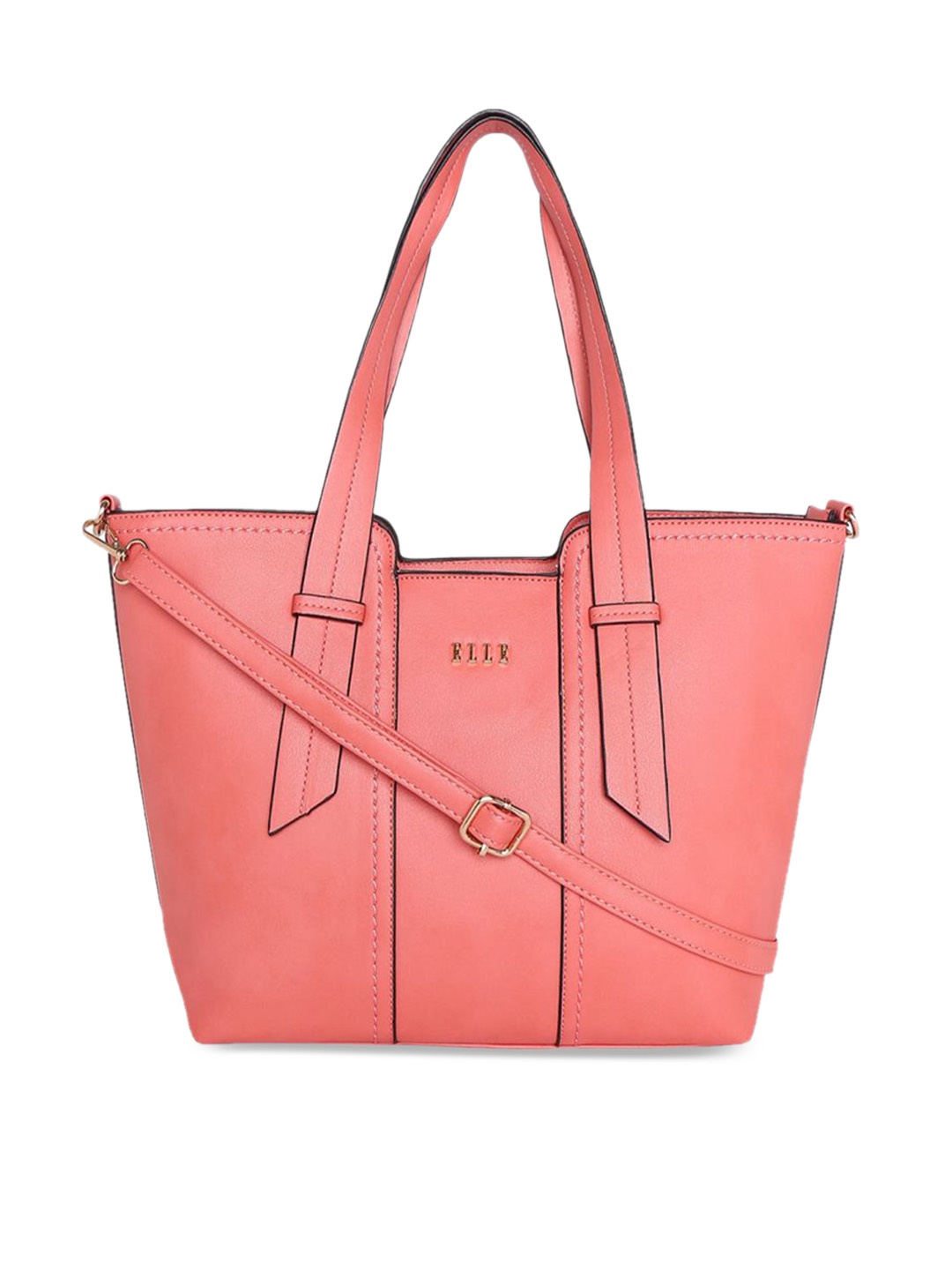

ELLE Pink Solid Shoulder Bag