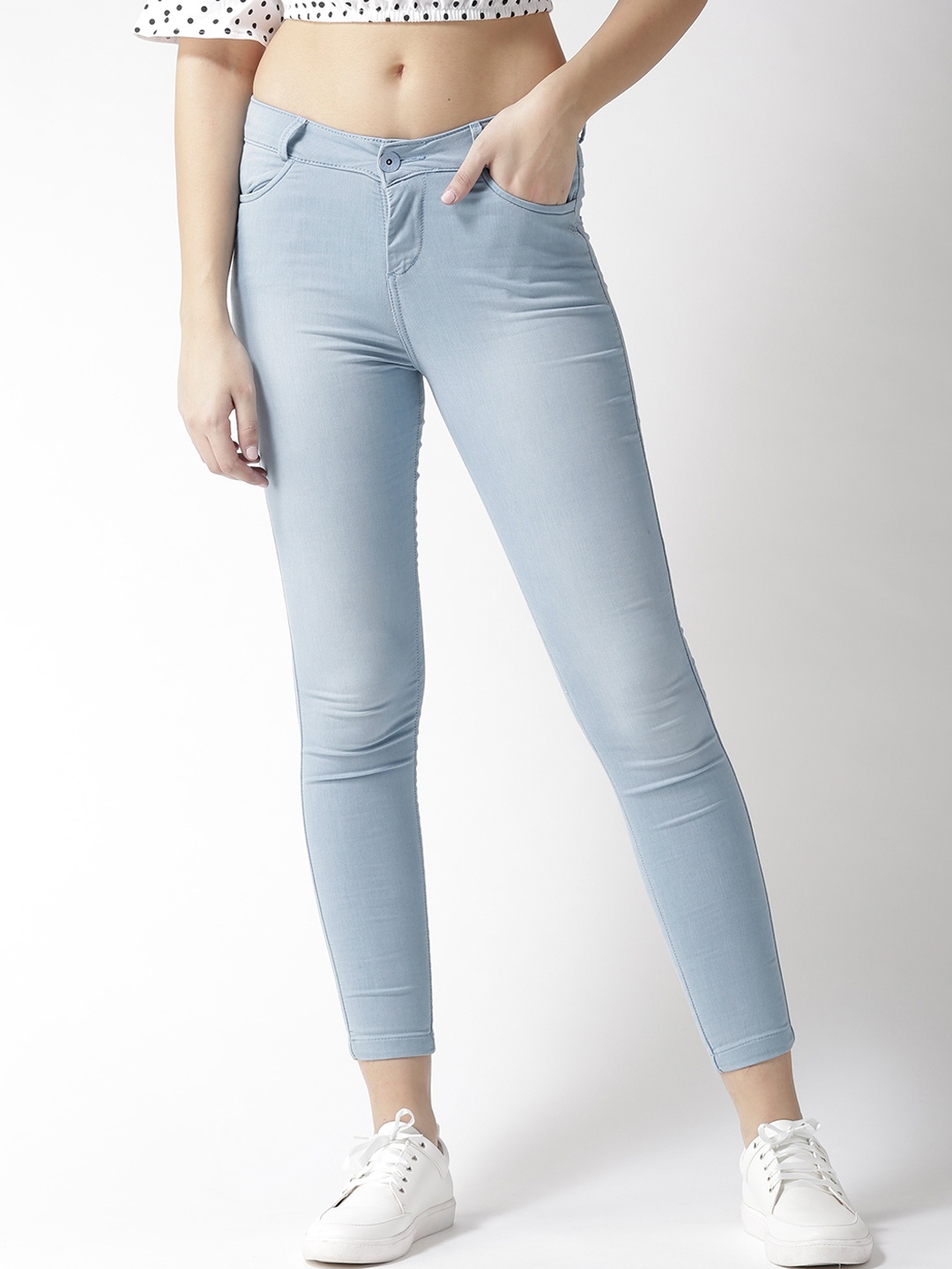 

Xpose Women Blue Super Skinny Fit High-Rise Clean Look Stretchable Jeans