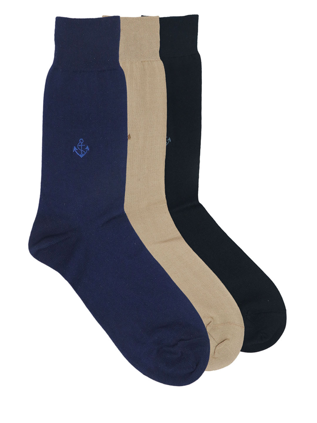 

Balenzia Men Pack of 3 Assorted Premium Mercerised Cotton Calf-Length Socks
