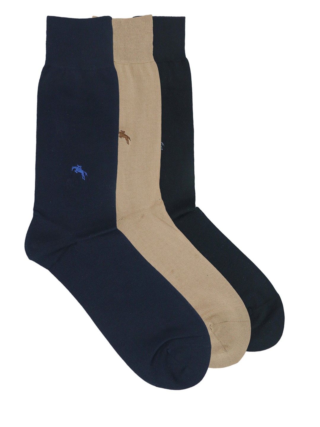 

Balenzia Men Pack of 3 Assorted Premium Mercerised Cotton Calf-Length Socks