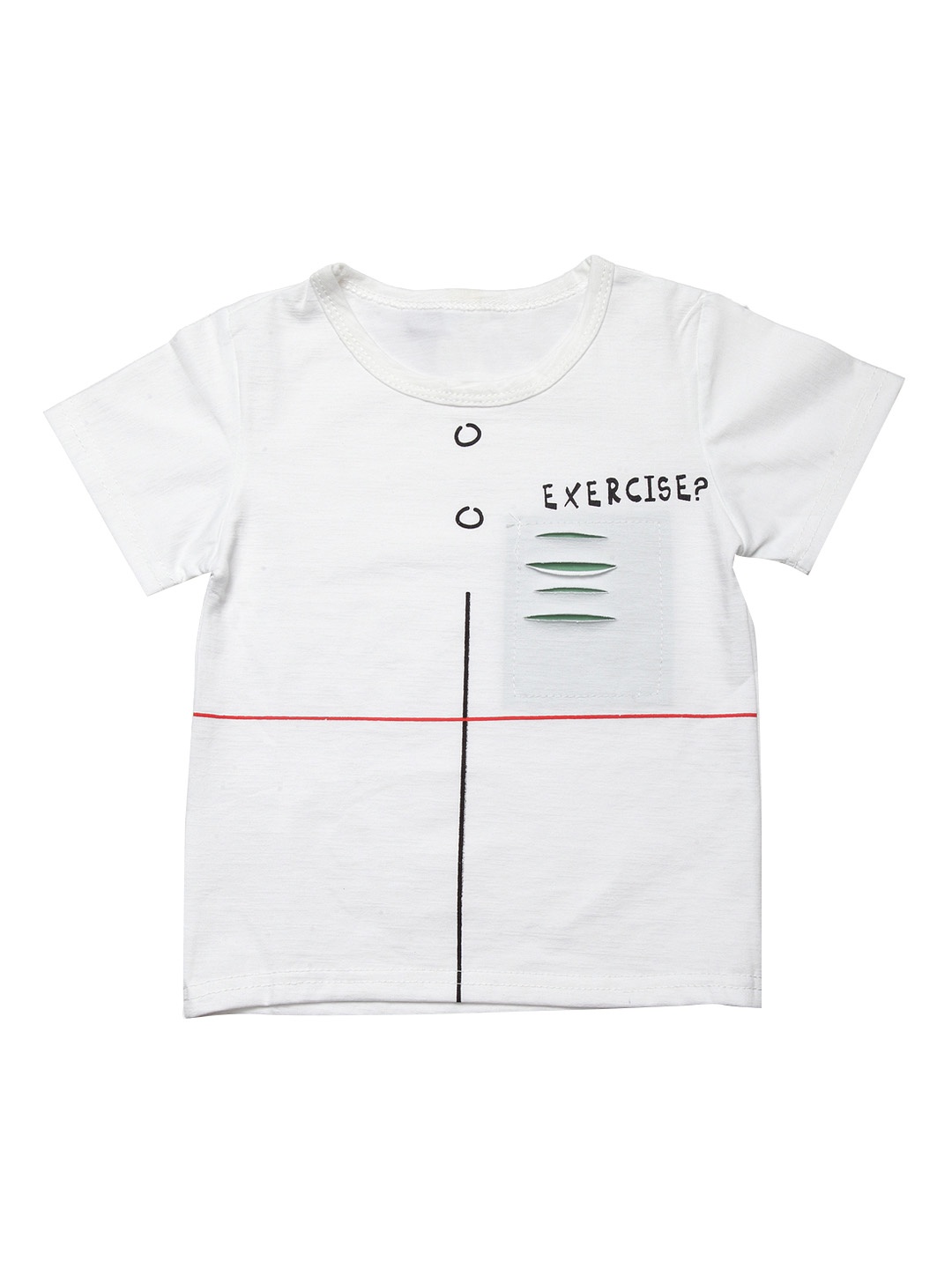 

J Style Unisex White Printed Round Neck T-shirt