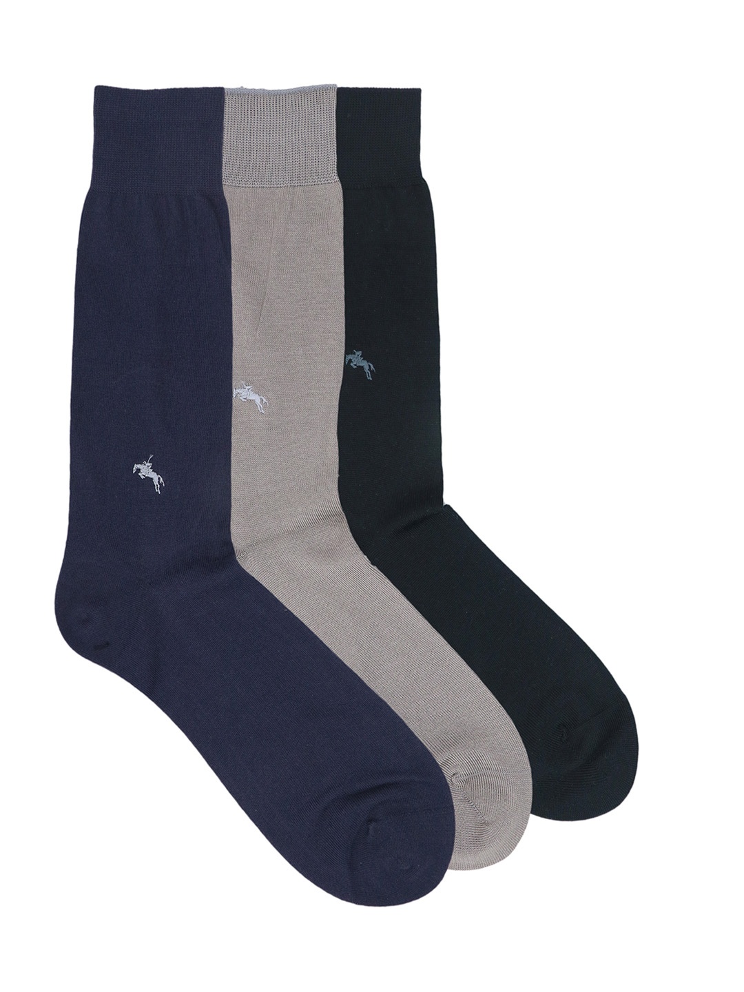 

Balenzia Men Pack of 3 Assorted Premium Mercerised Cotton Calf-Length Socks