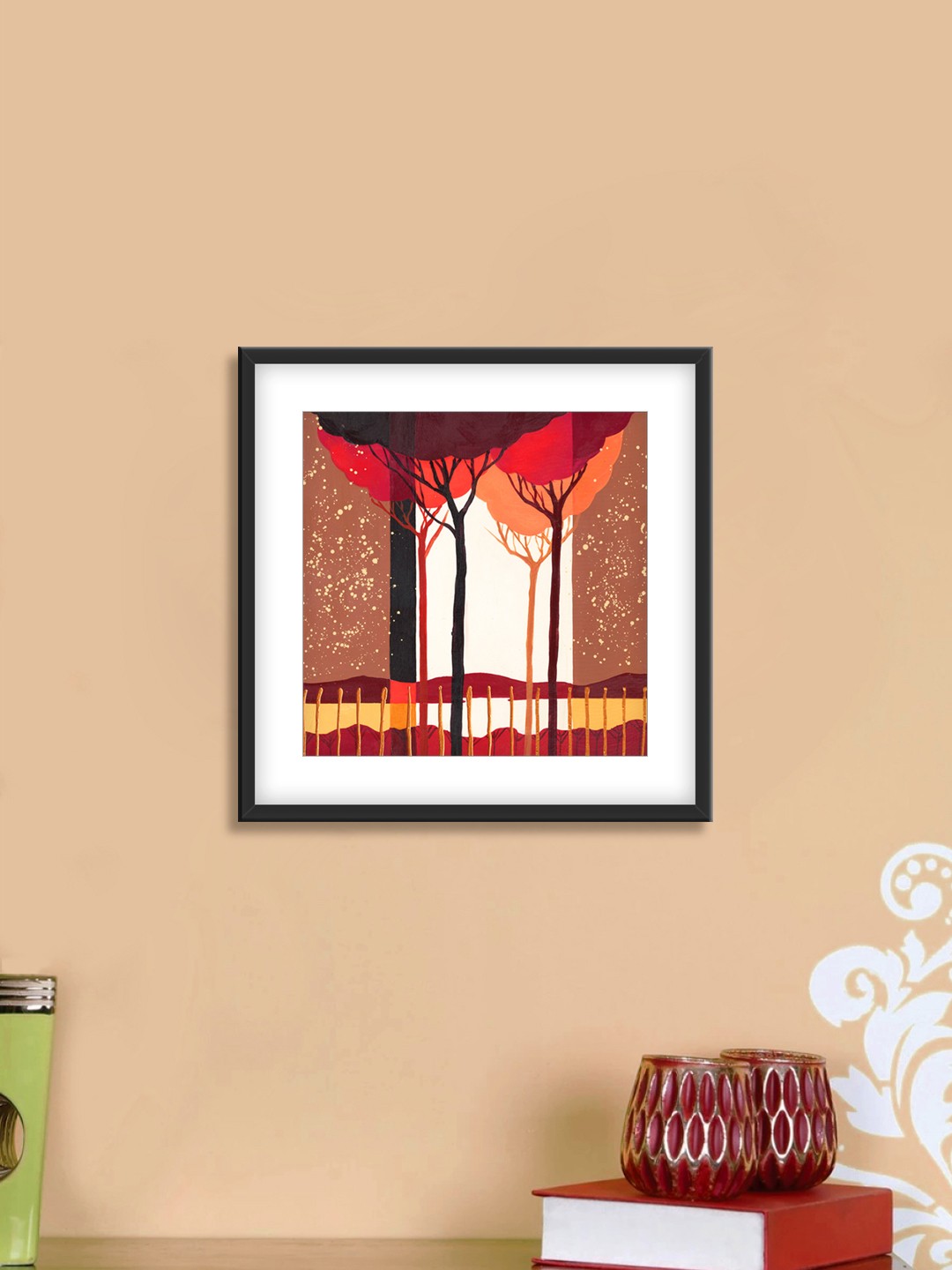 

999Store Brown & Black Leafless Tree Cotton Canvas Digitally Printed Wall Art