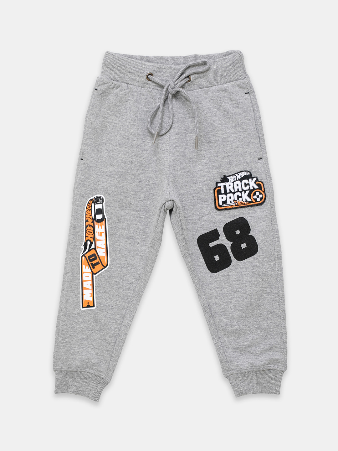 

toothless Boys Grey Hot Wheels Printed Joggers, Navy blue