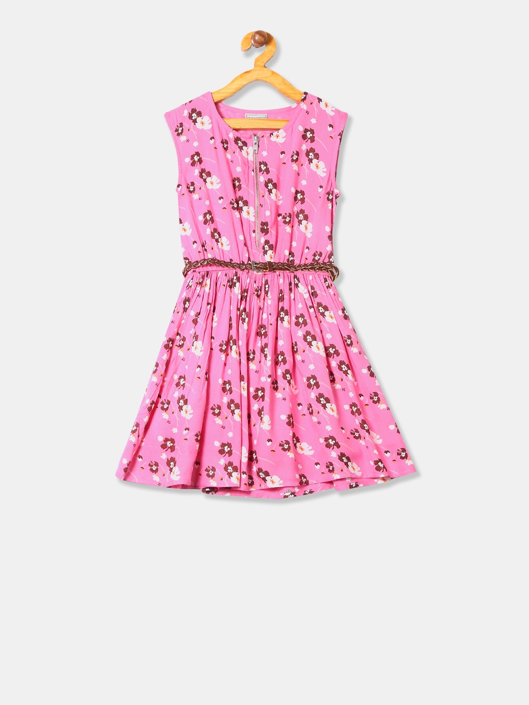 

Cherokee Girls Pink Printed Fit and Flare Dress