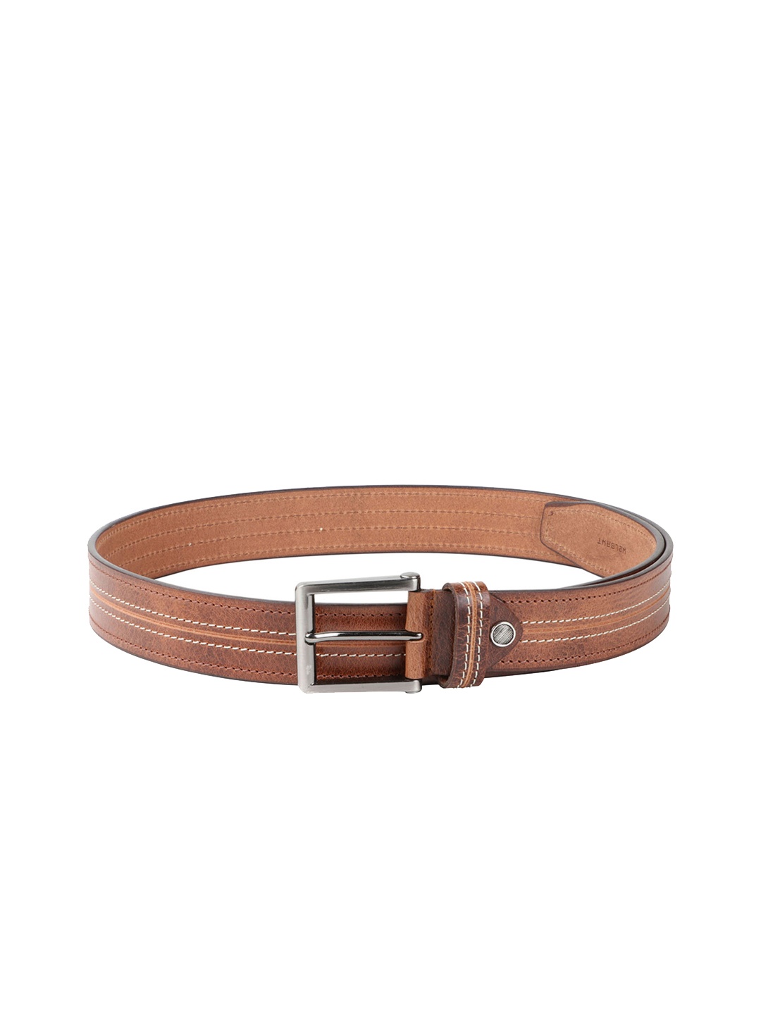 

WELBAWT Men Brown Solid Leather Belt