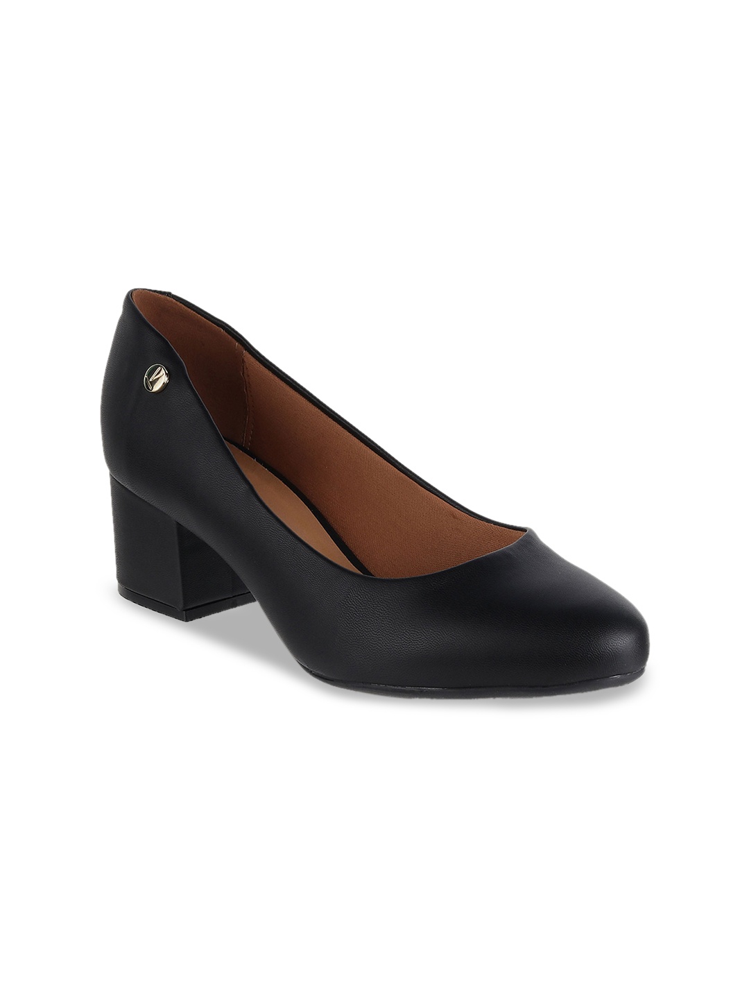 

LEMON & PEPPER Women Black Solid Pumps