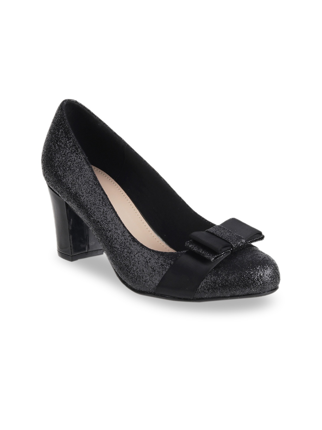 

LEMON & PEPPER Women Black Solid Pumps