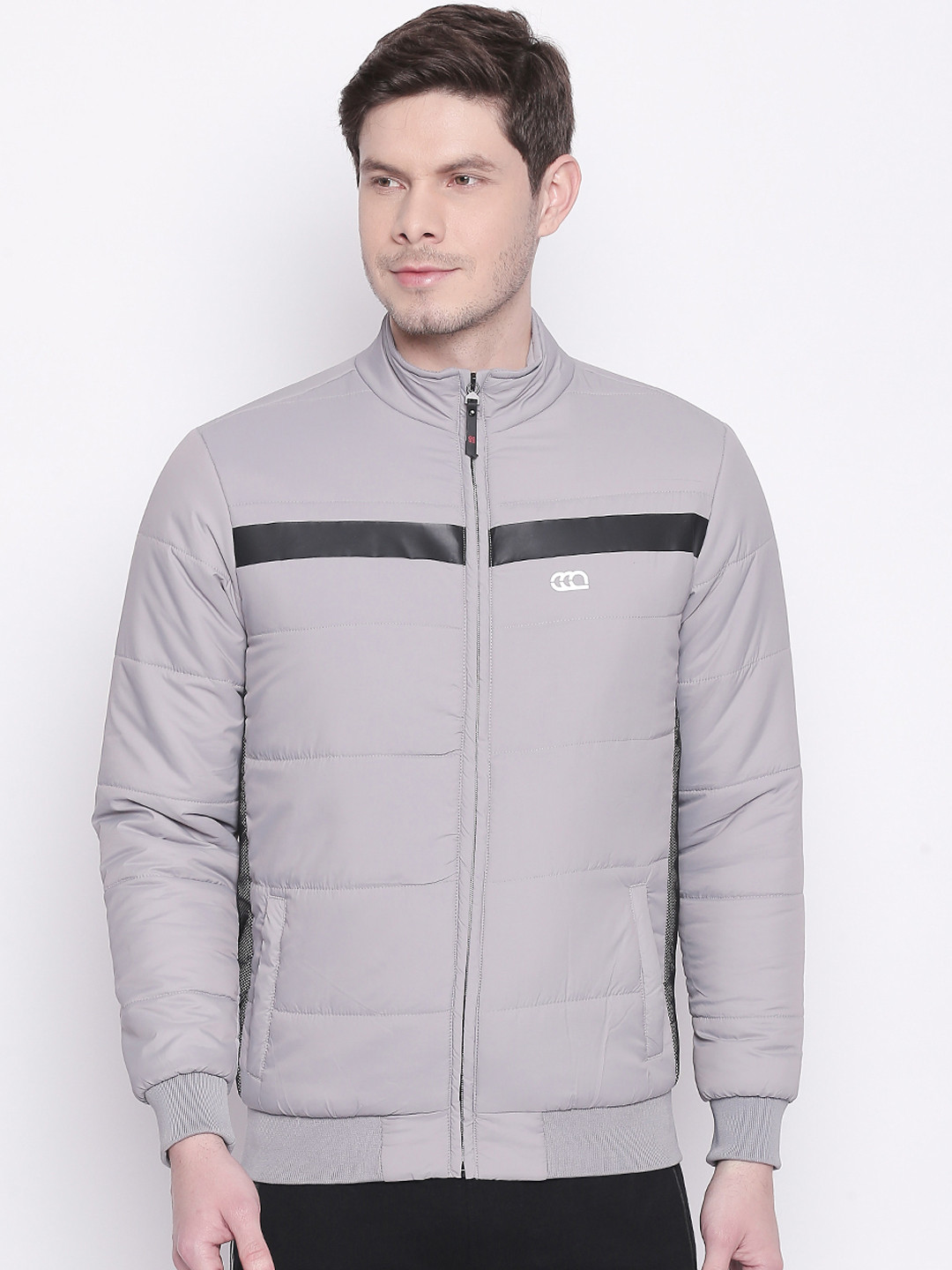

Ajile by Pantaloons Men Grey Solid Padded Jacket