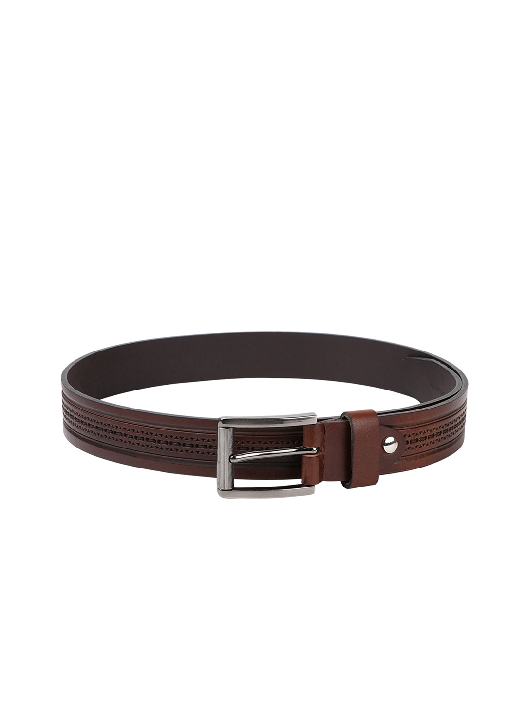 

WELBAWT Men Brown Solid Leather Belt