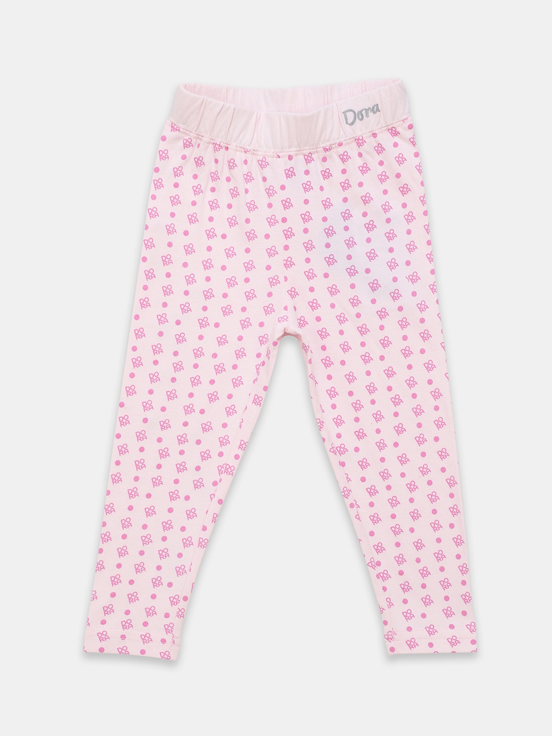 

toothless Girls Pink Dora Printed Pure Cotton Single Jersey Tights