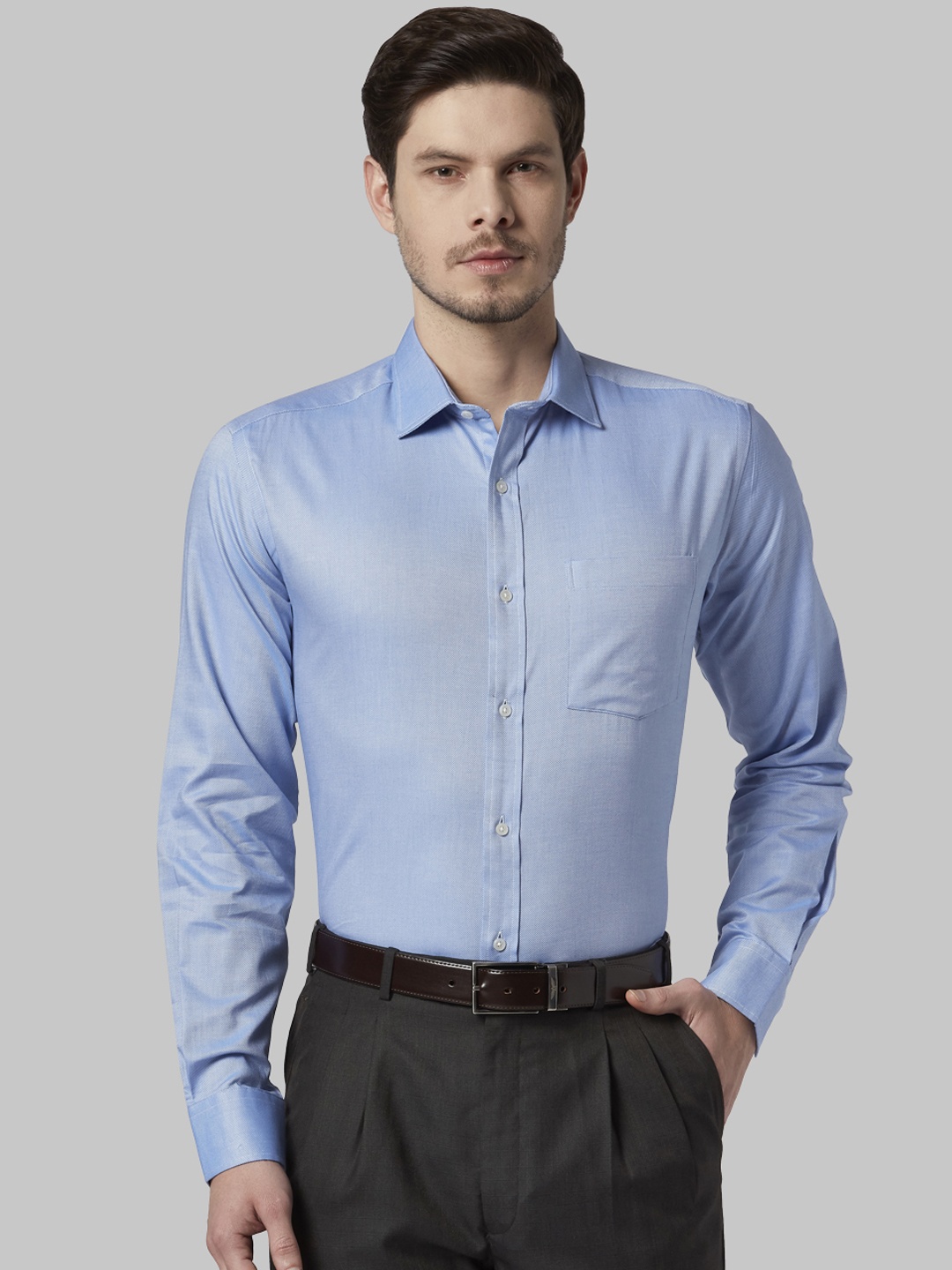 

Park Avenue Men Blue Regular Fit Solid Formal Shirt