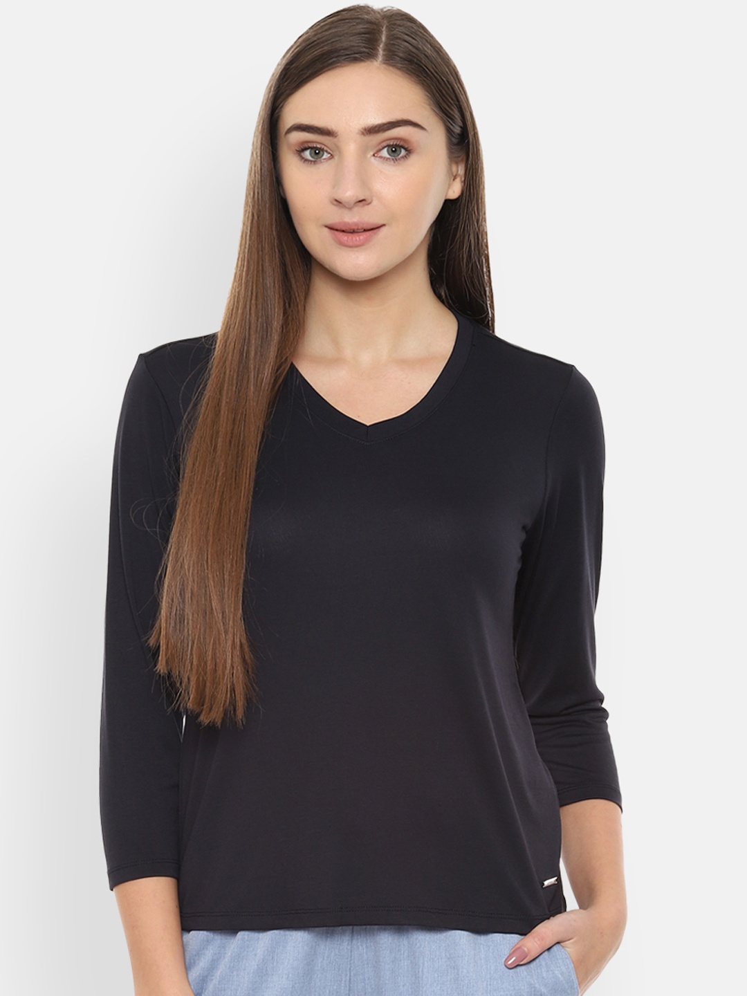 

Van Heusen Woman Black Solid Top